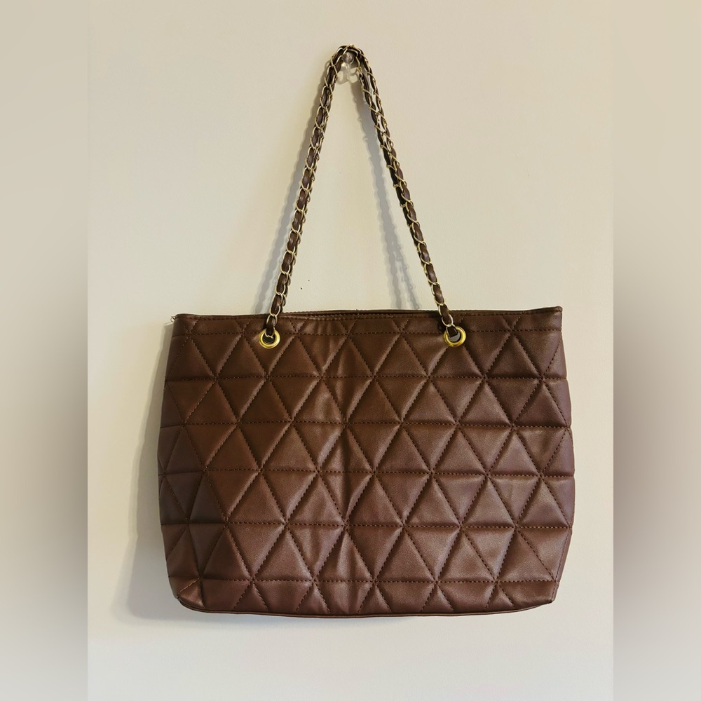 Chocolate brown tote